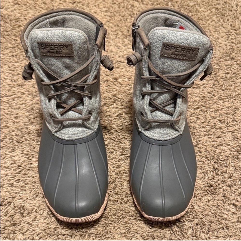 Sperry Gray Waterproof Duck Boots